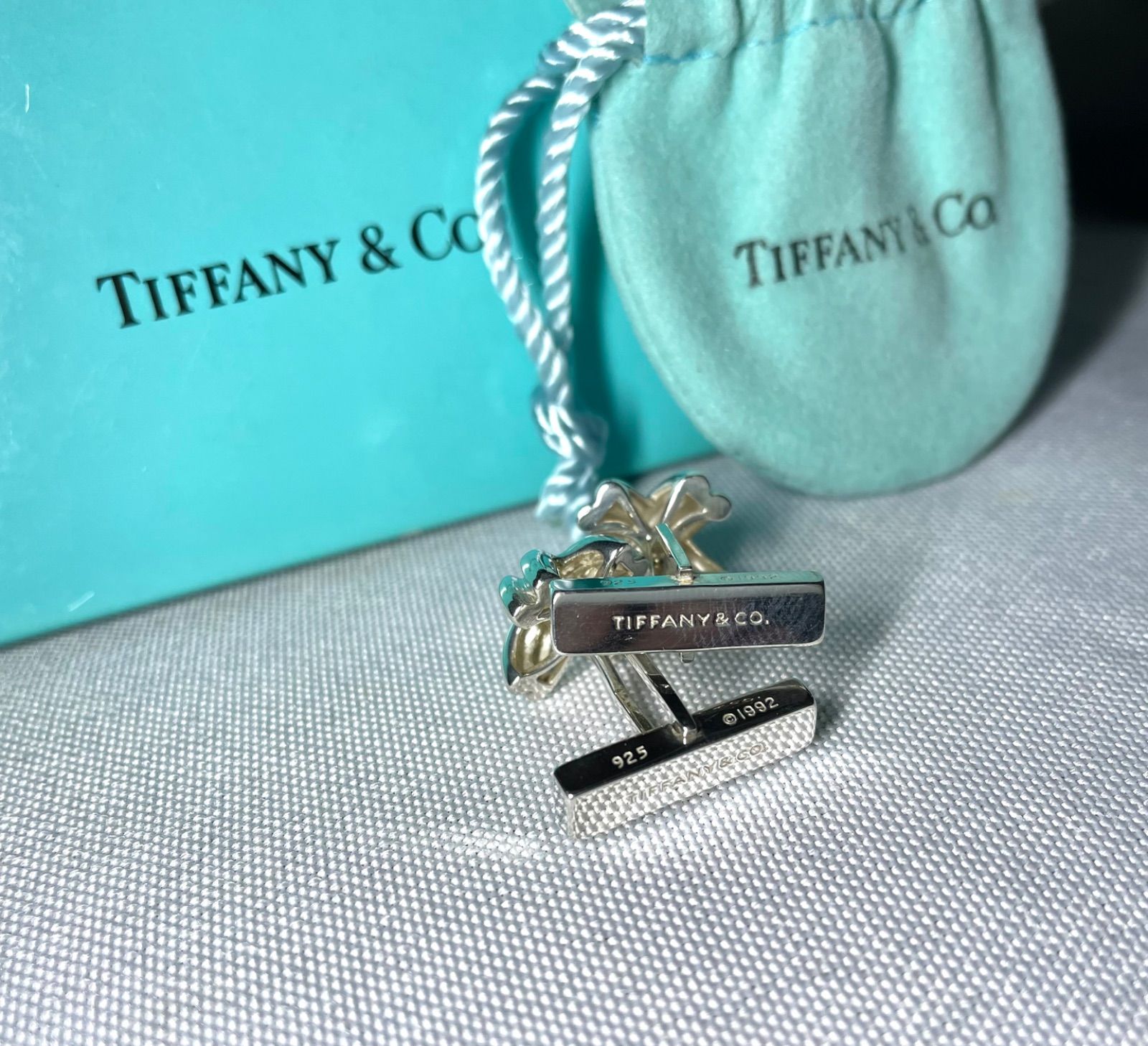 美品 廃盤 Tiffany ティファニー シグネチャークロス スターリング