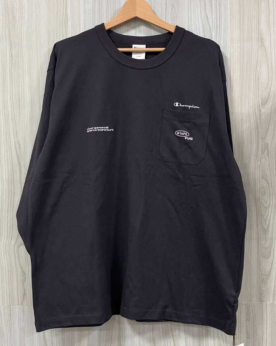 Champion/チャンピオン/長袖Tシャツ/×WTAPS/ACADEMY LONGSLEEVE COTTON/オフブラック/サイズ XL/C8-D410