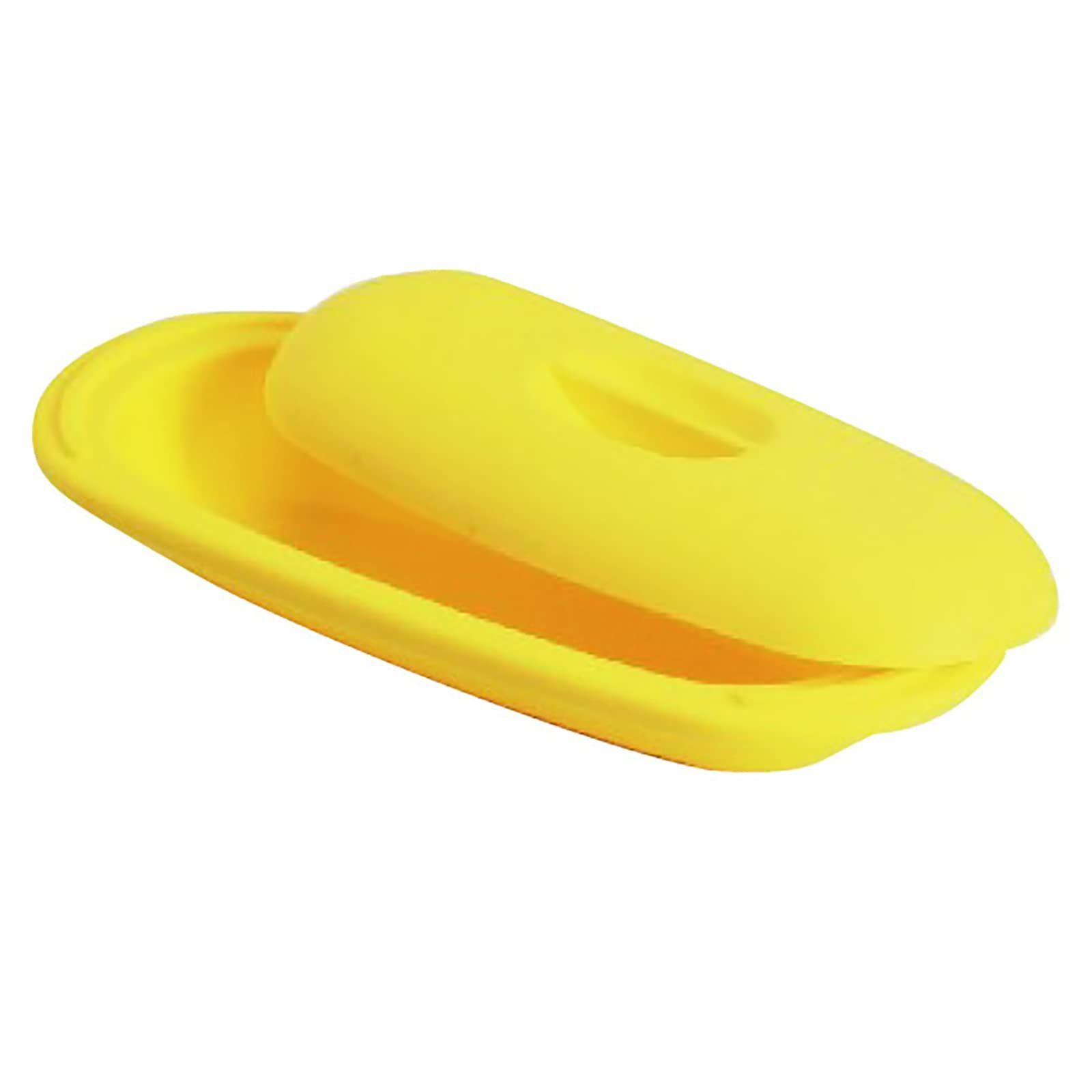 【売切注意】 かのりゅう 電子レンジ 蒸し器 シリコン スチーマー 蓋付き 23×10×6cm イエロー JA22-27-1s