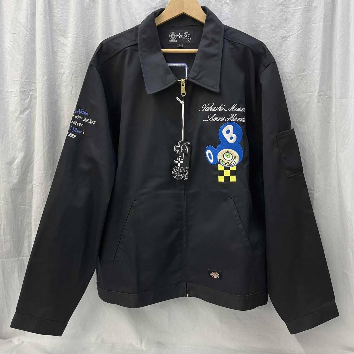 TMKK Lewis Hamilton Takashi Murakami Dickies Circuit Jacket カイカイキキ ルイスハミルトン 村上隆 コーチジャケットXL 黒