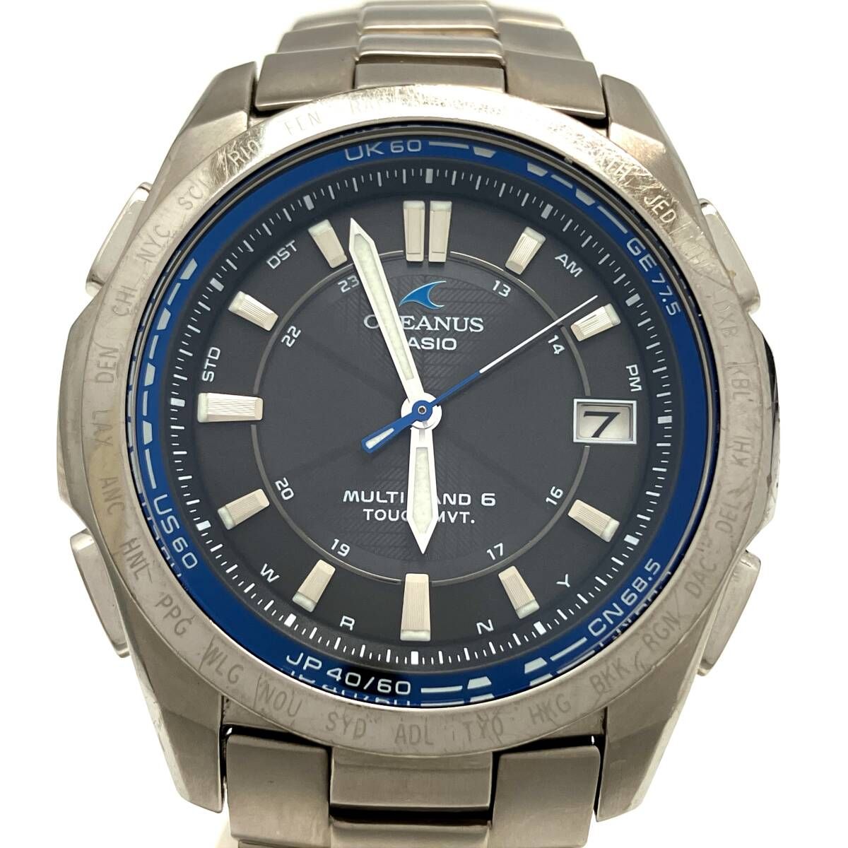 良品　カシオ　CASIO OCEANUS OCW-T100 電波ソーラー チタン メンズ CASIO カシオ OCEANUS オシアナス OCW-T100 電波 ソーラー