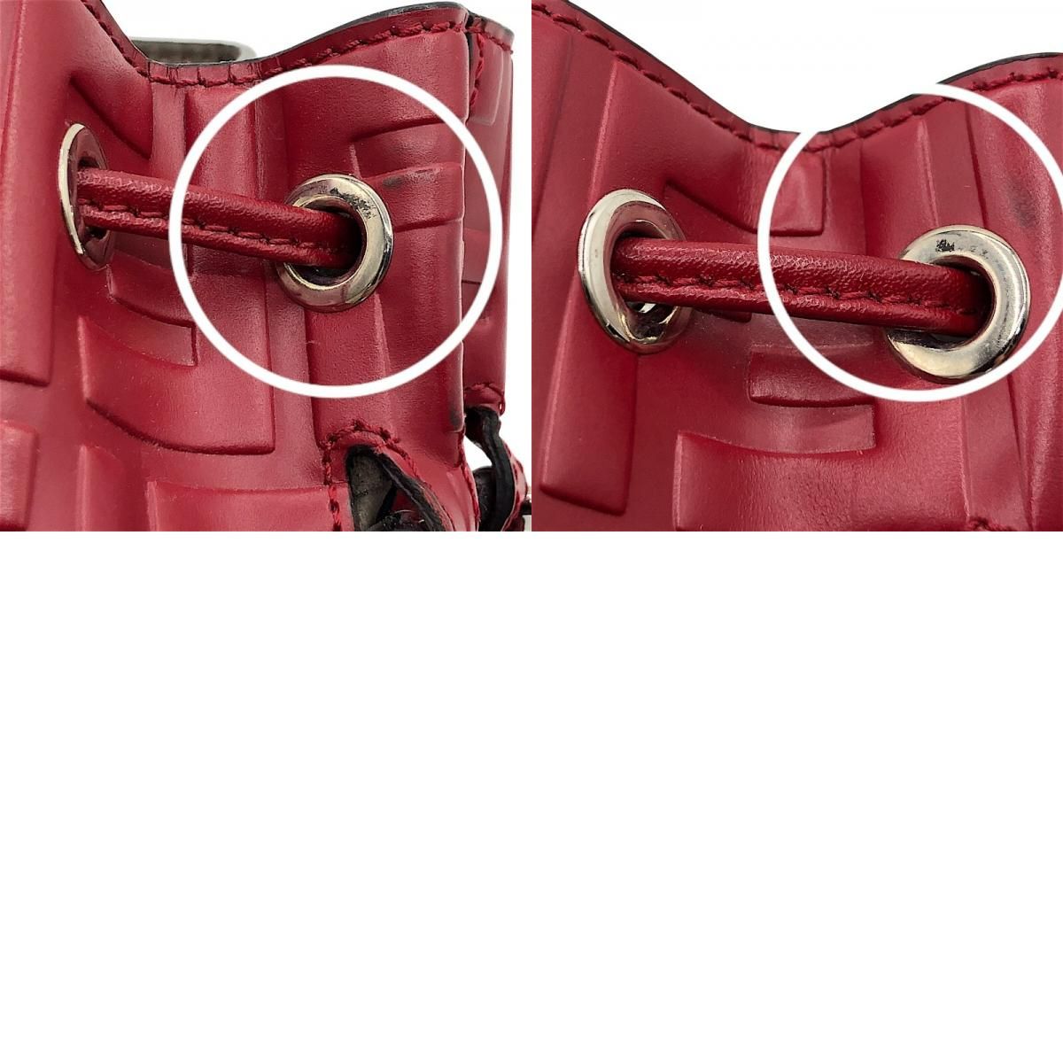 フェンディ FENDI モントレゾールミニ 8BS010 レッド エンボスレザー レディース ショルダーバッグ フェンディ FENDI モントレゾールミニ 8BS010 レッド エンボスレザー