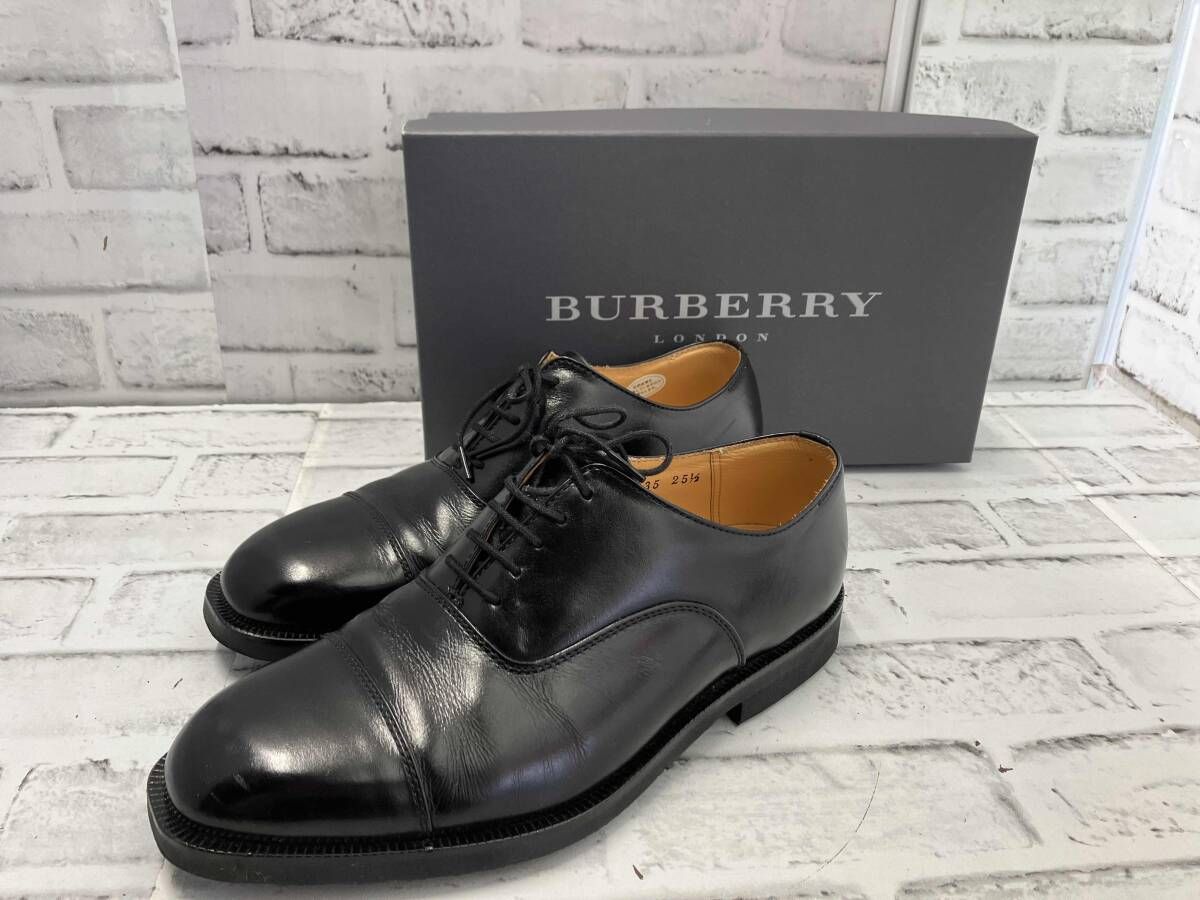 c*✿様 バーバリー bu-1435 未使用　革靴 ドレスシューズ 黒26.0c BURBERRY/ドレスシューズ/25.5cm/レースアップシューズ/ブラック