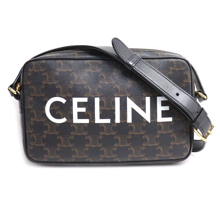 CELINE セリーヌ トリオンフ ショルダーバッグ ブラック 194502CIM.380G レディース 中古