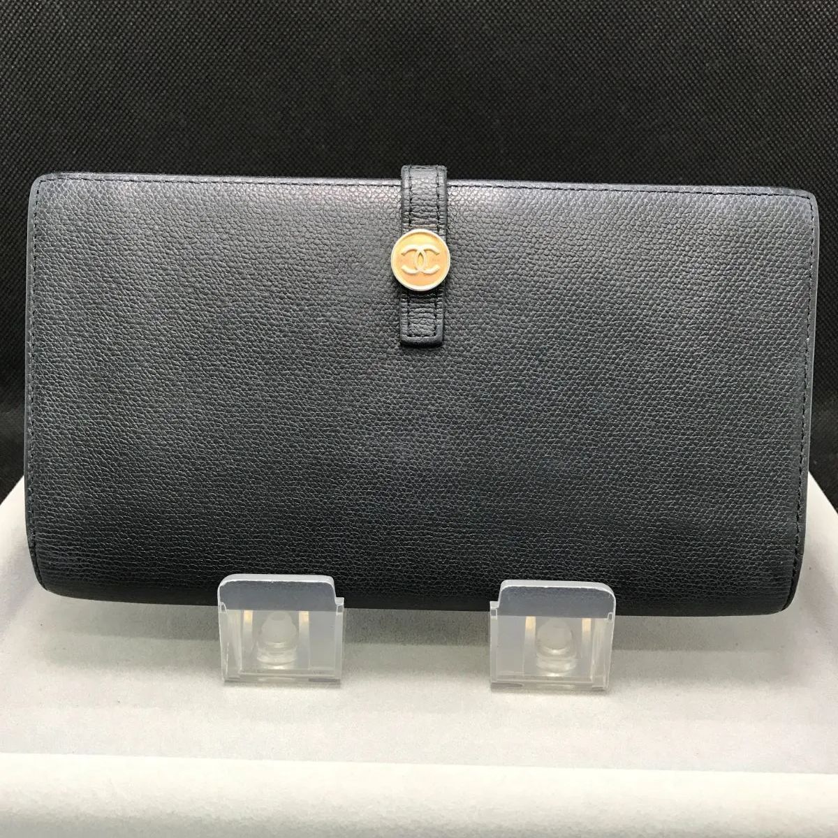 CHANEL　シャネル　長財布　ココボタン　ココマーク　ブラック系　1765