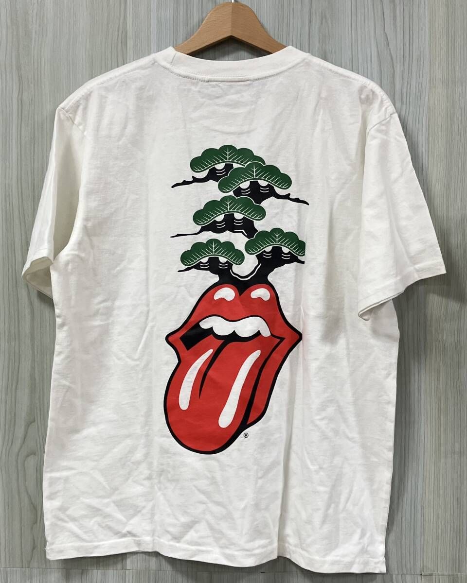 RS No.9/アールエスナンバーナイン/半袖Tシャツ/×TRADMAN’S BONSAI/Tradman’s Collabed Tee/The Rolling Stones/ホワイト/サイズ L