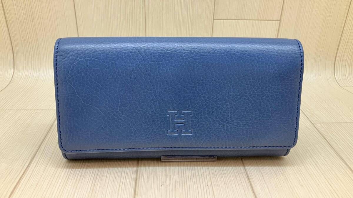 ★ HIROFU ヒロフ 長財布 小銭入れあり カード入れ多数 ブルー系 通年