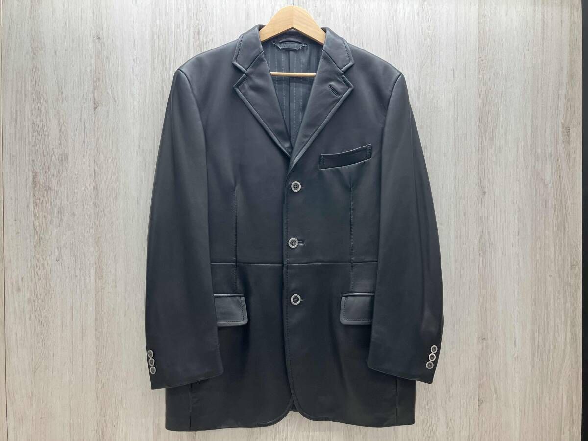 BURBERRY LONDON/バーバリーロンドン BBR40-340-09 羊革シングルテーラードジャケット 3B 裏地ロゴ M
