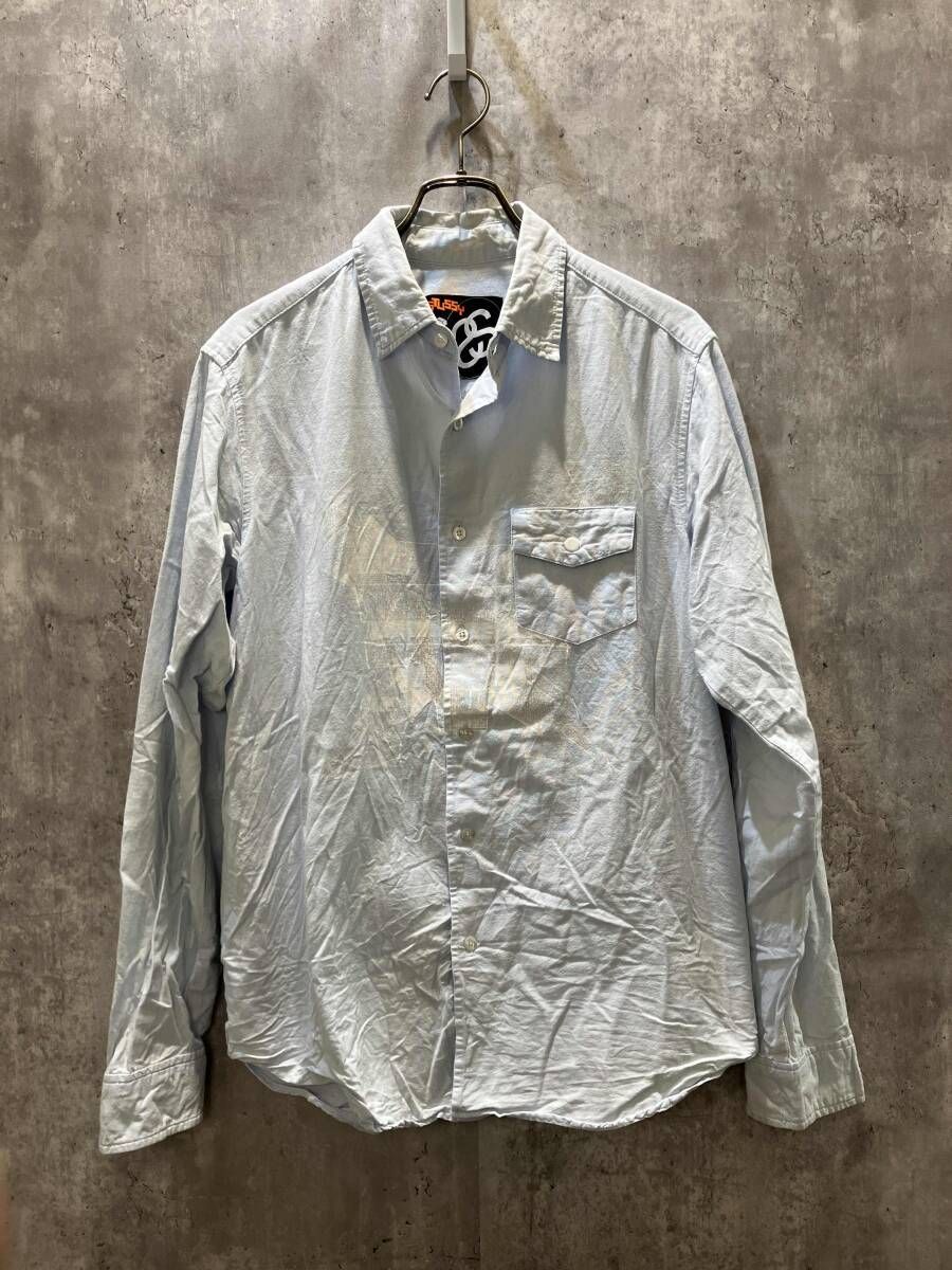 00s STUSSY × Boris Tellegen ステューシー ボリス・テレジェン DELTA Oxford Shirt サイズ M ブルー