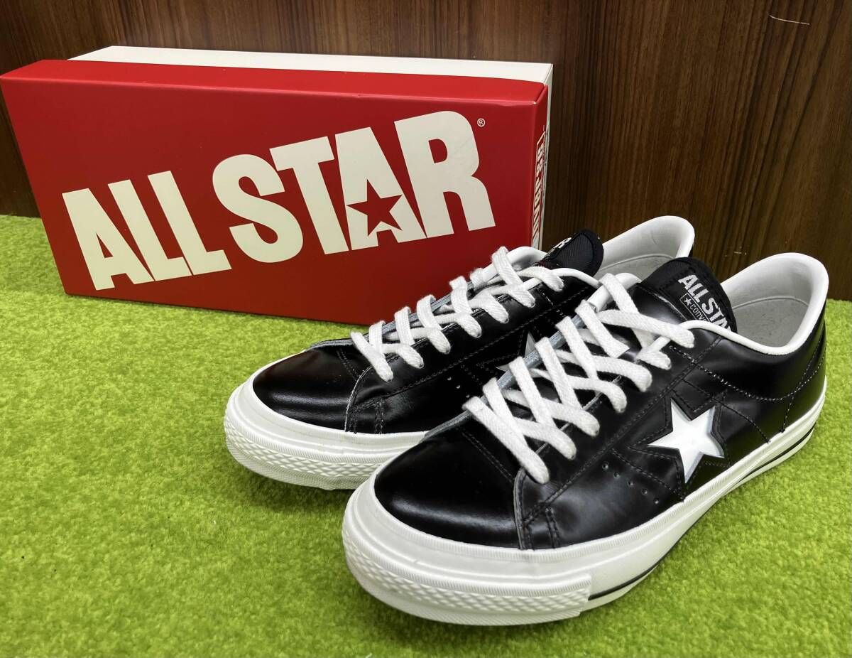CONVERSEコンバース ONE STAR J サイズ25.5cm ブラック系×ホワイト系 箱付 メンズ シューズ スニーカー