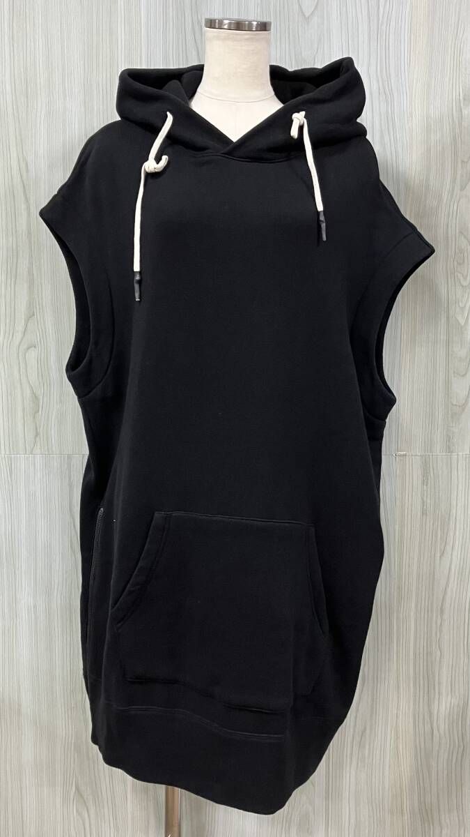 REGULATION Yohji Yamamoto/レギュレーション ヨウジヤマモト/パーカー/フレンチスリーブ プル フーディ/ブラック/サイズ 4/FQ-T51-010