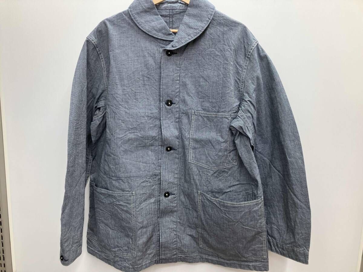 A VONTADE INDIGO PINHEAD USN ショールカラーワークジャケット ヘチマ襟 インディゴ Lサイズ