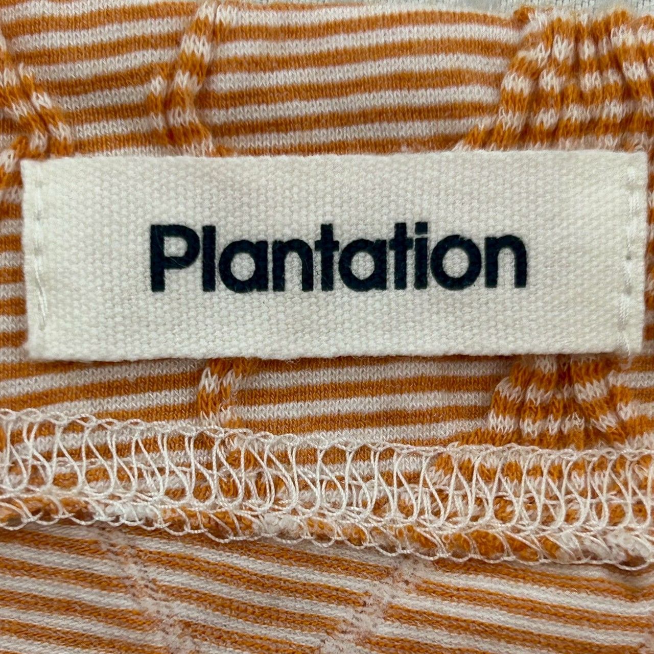 plantation プランテーション ブラウス M オレンジ 【古着】【中古】【送料無料】 Plantation プランテーション ノースリーブブラウス ストレッチ サイド