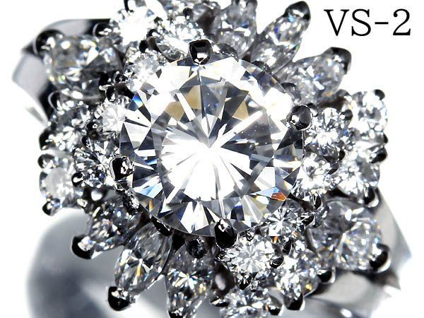 3VGU18116SS【売り切り】新品仕上【RK宝石】《Diamond》VS-2 Fカラー GOOD 極上ダイヤモンド 特大1.00ct 極上脇石ダイヤ 総計0.73ct Pt900 超高級リング 8.5号 ダイヤ リング 指輪 ソーティング付