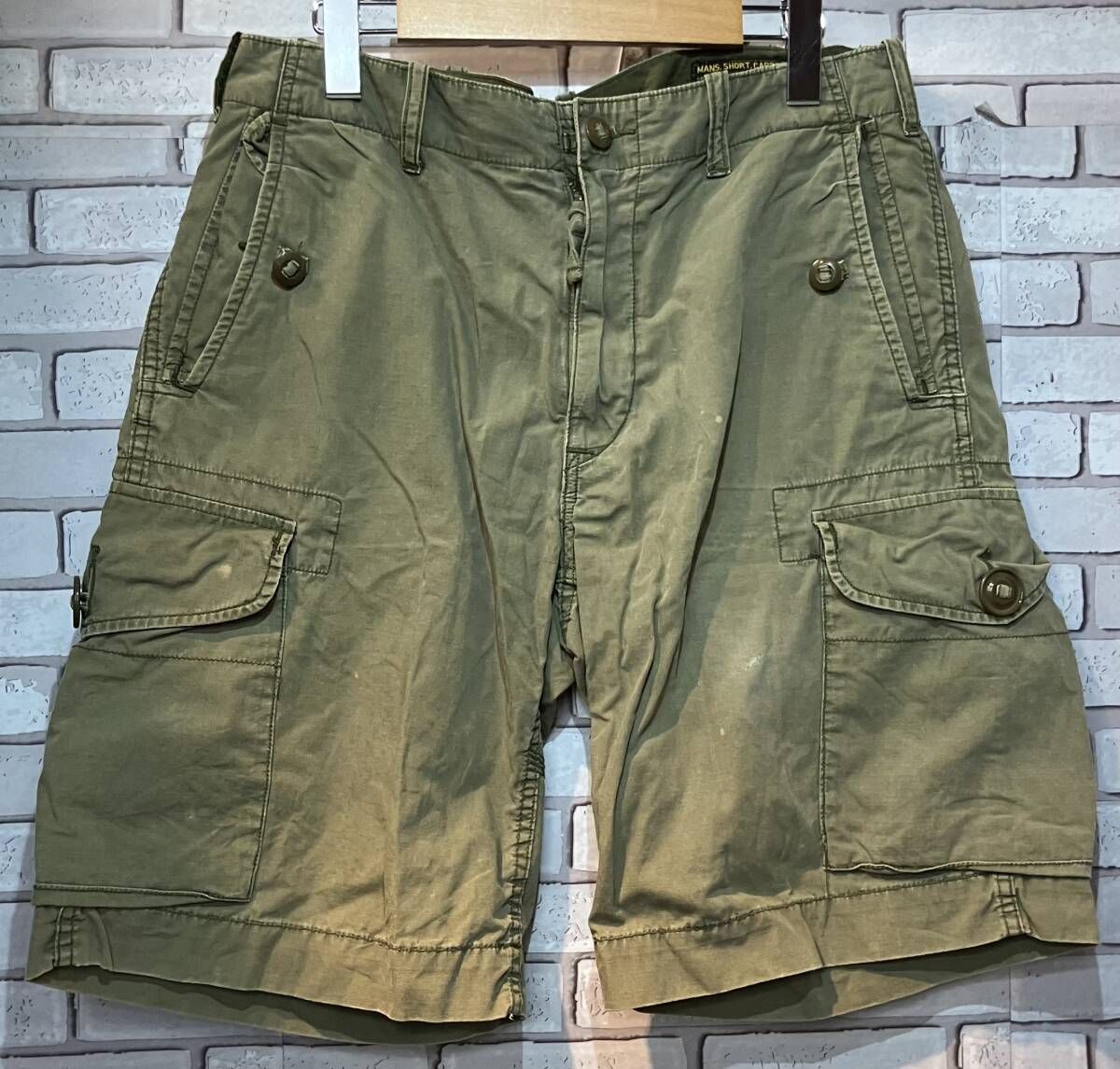 RALPH LAUREN ラルフローレン ハーフカーゴパンツ MIL-J-4883A 90s ミリタリー サイズM アメカジ グリーン