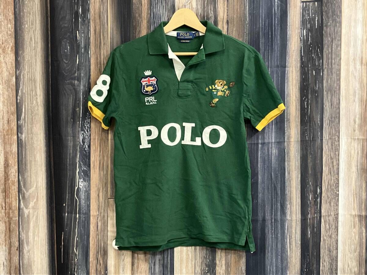 POLO RALPH LAUREN ポロ ラルフローレン 半袖ポロシャツ トップス ベアーグリーン サイズS カラーグリーン