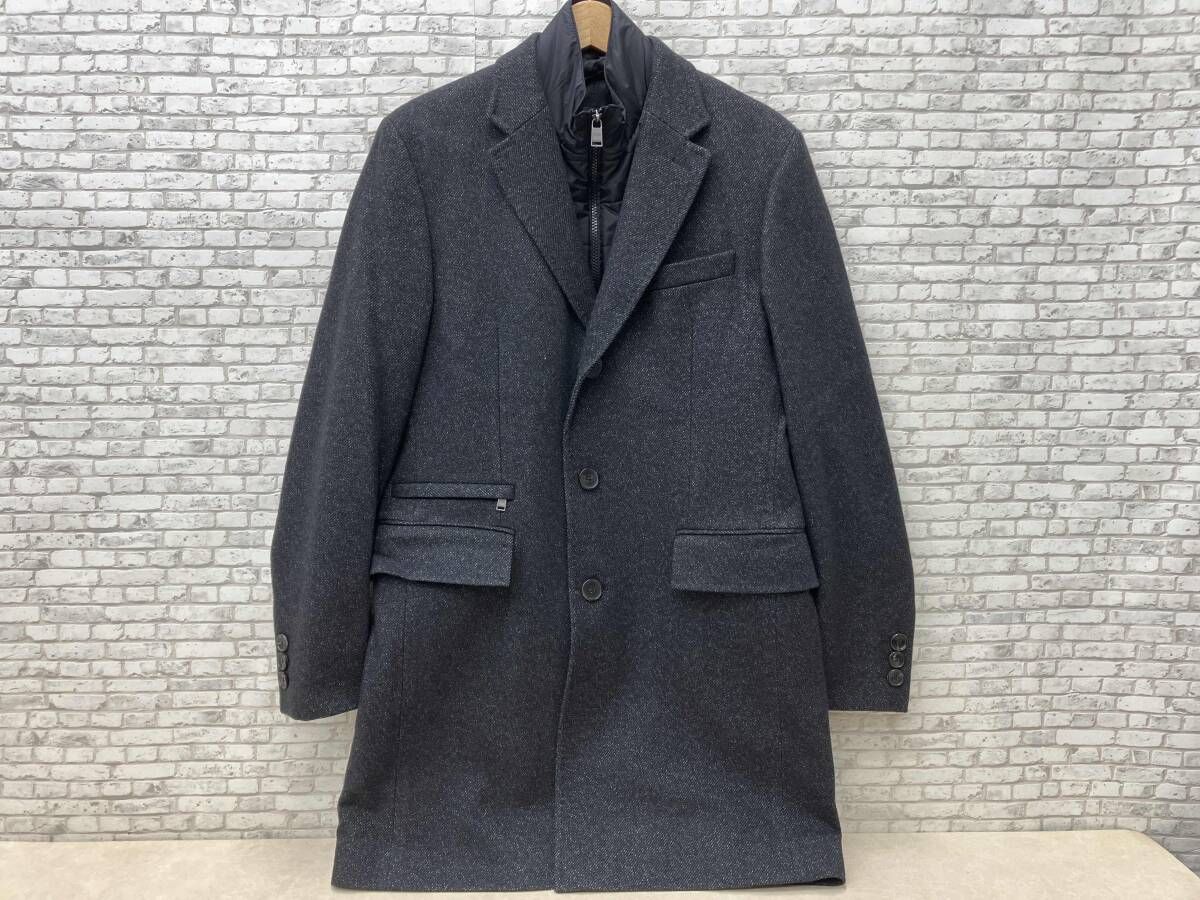 HUGO BOSS ヒューゴボス チェスターコート サイズUK48 ブラック