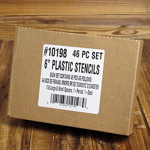 ステンシル プレート シート アルファベット プラスチック製 世田谷ベース 46ピース 6インチ(約15cm)
