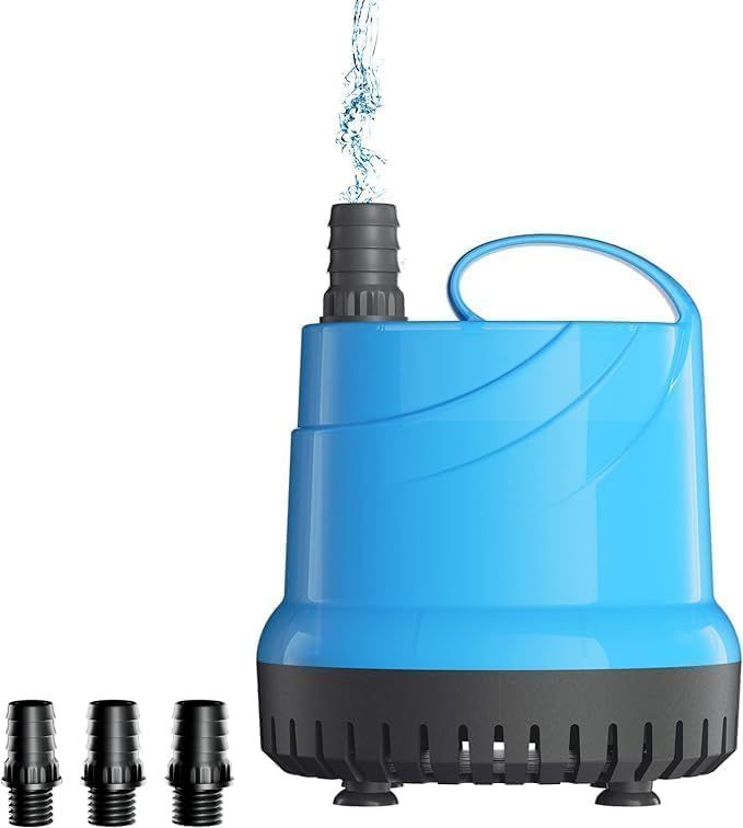 YOKEKON 水中ポンプ 100v 底部入水式 循環ポンプ 最大吐出量1500L/h 揚程1.5m 40W 省エネ 低騒音 水槽ウォーターポンプ 水族館給水 排水ポンプ 風呂水ポンプ プール水抜きポンプ 池 プール ガーデン 水耕栽培 アクアリウム/亀のkk