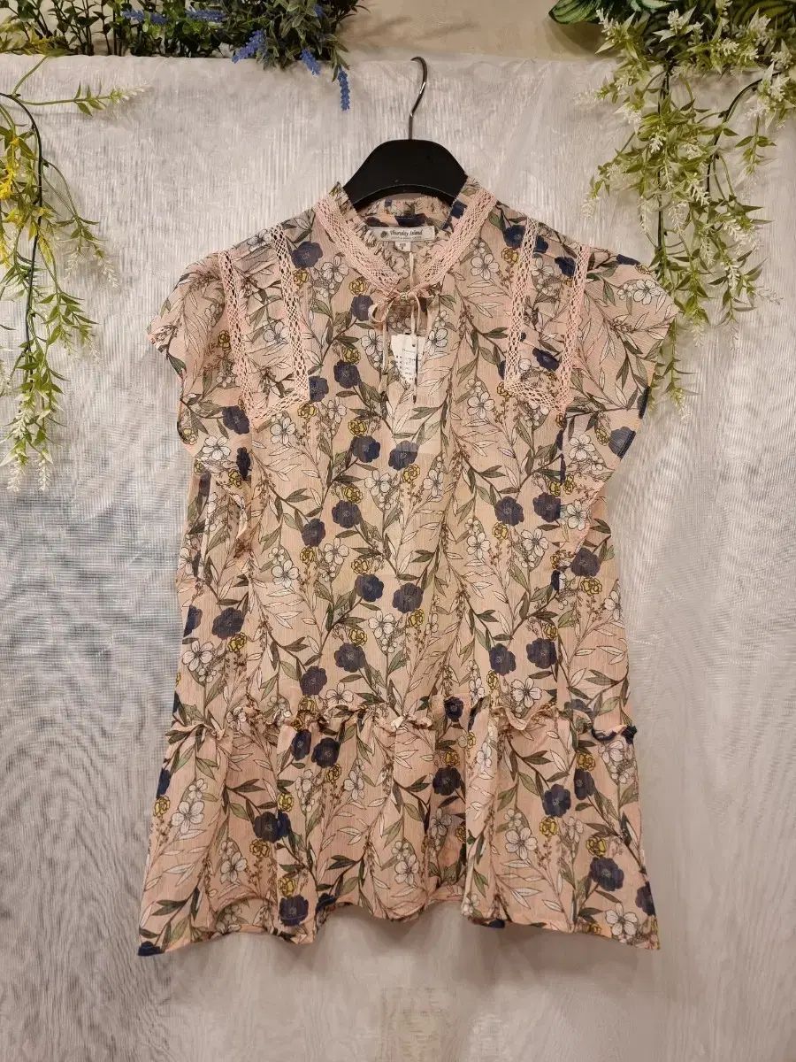 新品 S フラワー シフォン ブラウス Thursday Island