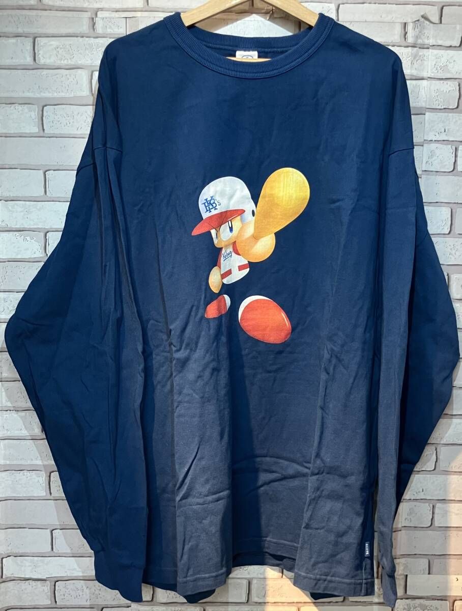 KEBOZ ケボズ 長袖Tシャツ パワプロ 30周年記念 サイズXL ストリート ネイビー