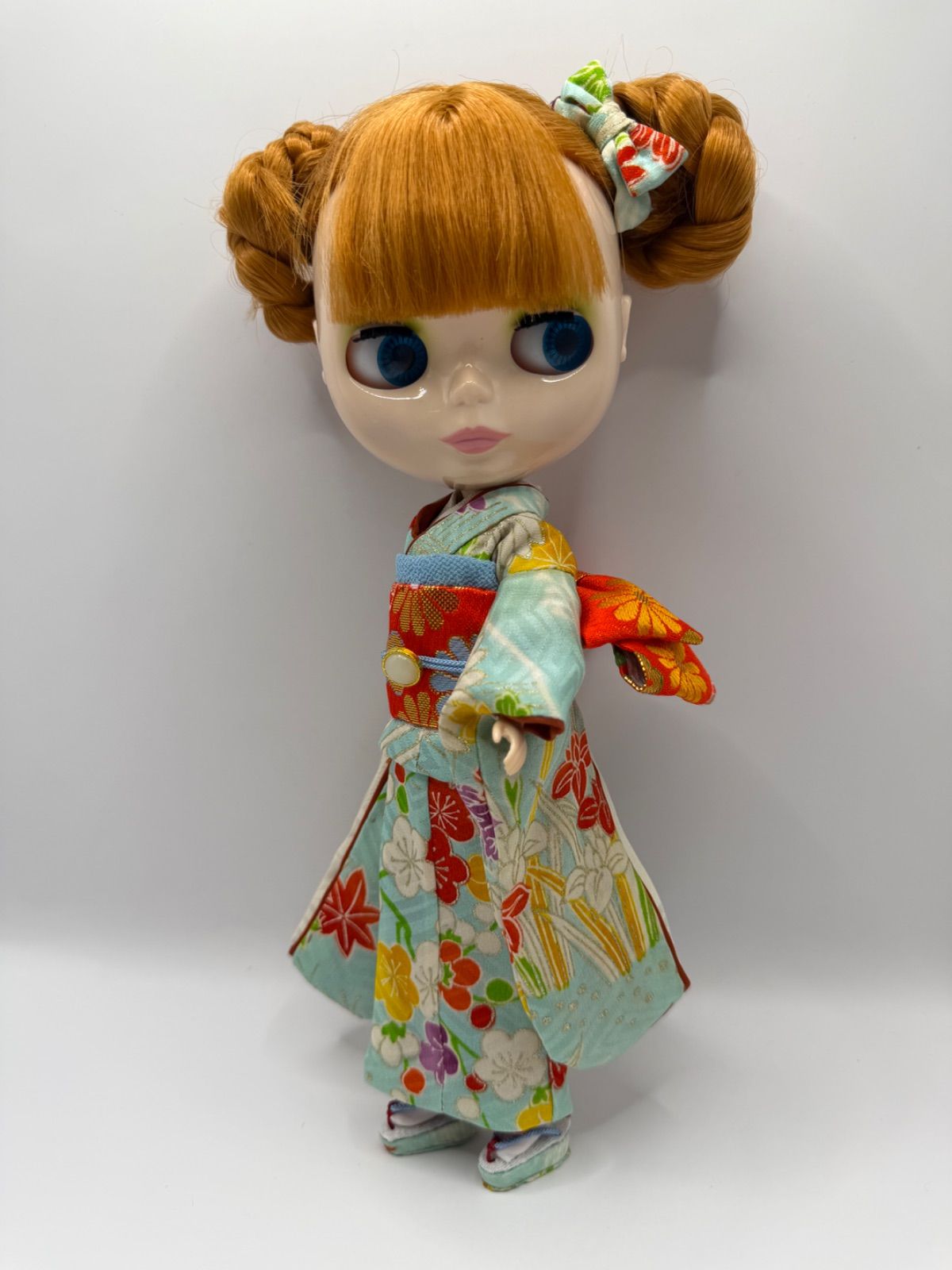 ブライス、リカちゃん(22cmドール)用大振袖正絹総裏付きフルセット178