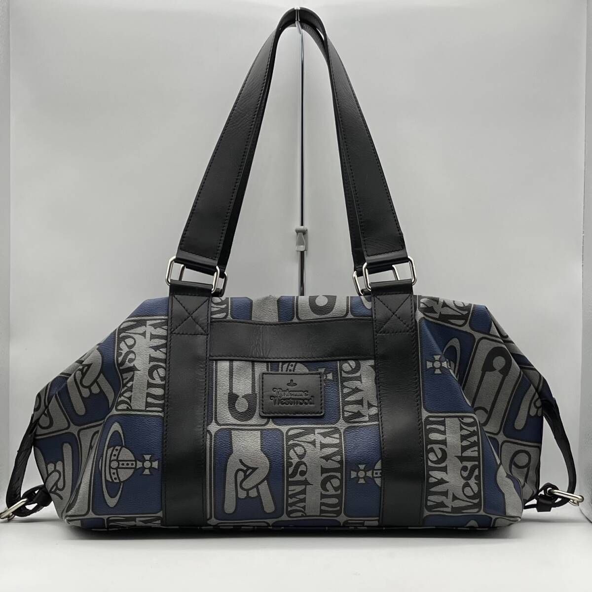Vivienne Westwood ヴィヴィアンウエストウッド ボストンバック 総柄 牛革 VWB374　