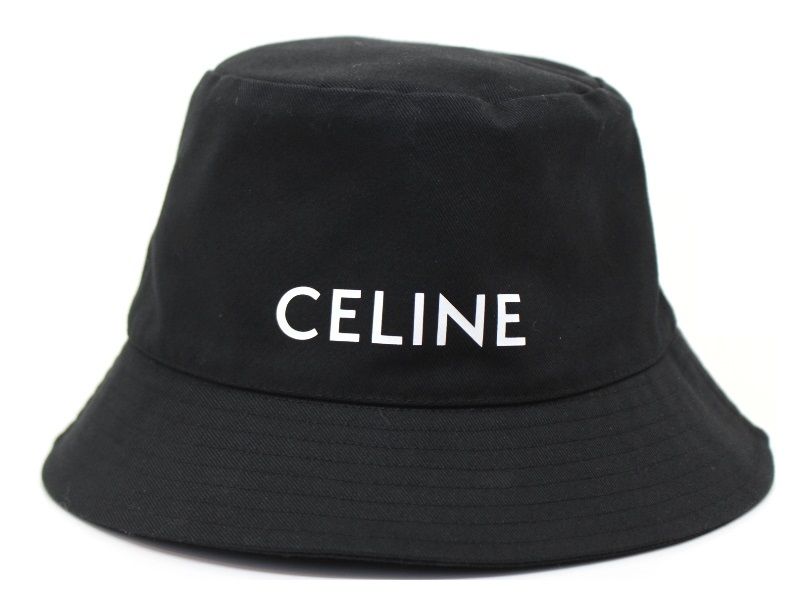 CELINE セリーヌ 衣類 ロゴプリント バケットハット 衣料品 2AU5B968P ハット コットン/ポリエステル ブラック ユニセックス【中古】
