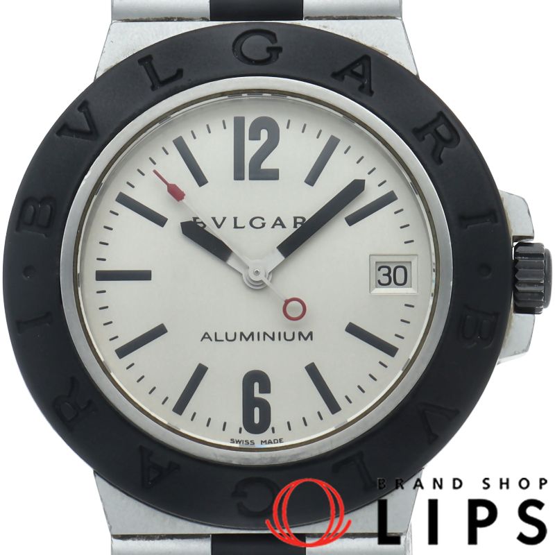 ブルガリ アルミニウム ウォッチ 38mm オートマチック AL38A/AL38TAVD アルミ/ラバー メンズ時計 シルバー