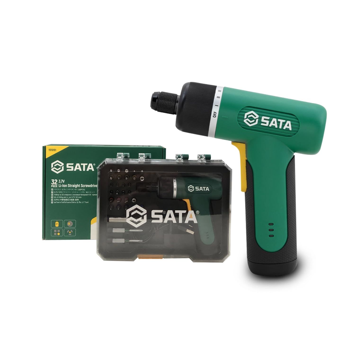 SATA 電動ドライバー 小型 Type-C充電式 ミニ電動ドライバーセット 電動5N.m 手動8N.m 軽量 3.7V LEDライト搭載 正逆転 ビット30本付 収納ケース付き DIY/家庭/家具組立用 初心者 女性向け 国内発送