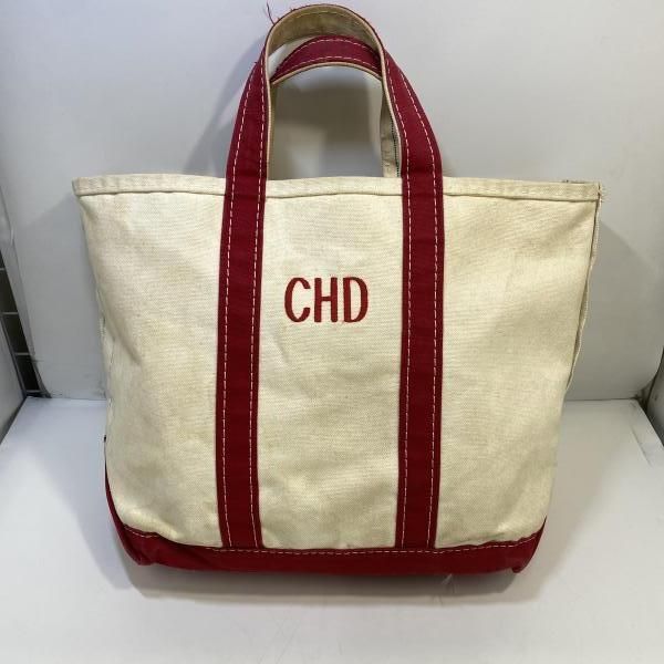 【中古】L.L.BEAN 80s 2トーンタグ トートバッグ ガイド2本 レッド サイズM エルエルビーン[24][240024556445]