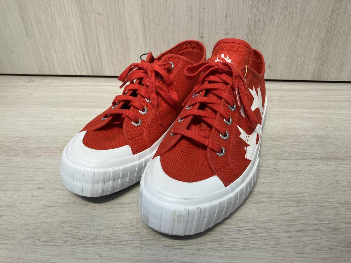 スニーカー DSQUARED2×SUPERGA スニーカー レッド S8113DW-A01 26.5cm