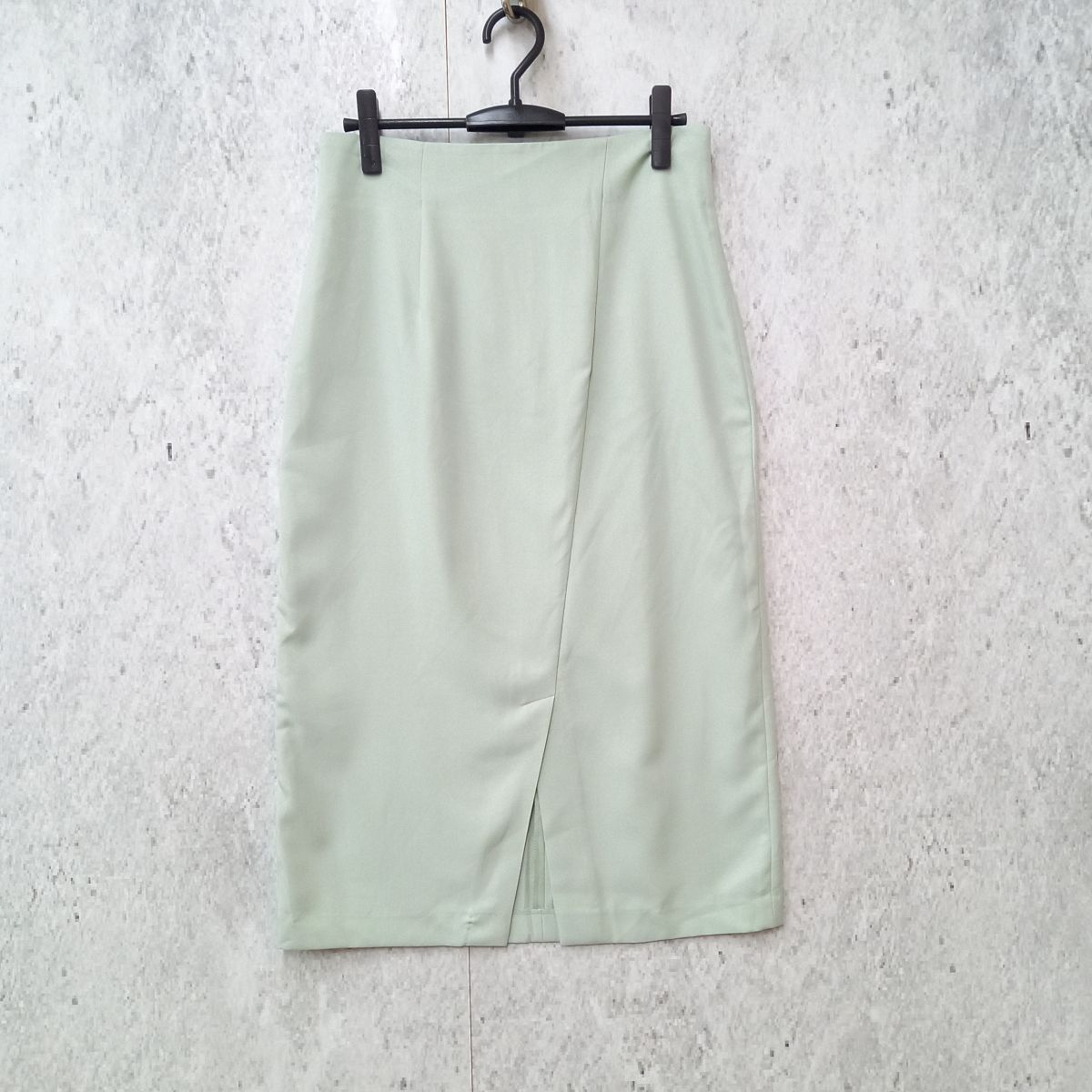TERRAORY テラオリー タイトスカート スリット入り ウエストゴム入り 大きいサイズ ミントグリーン サイズ44 ◎_〇□☆