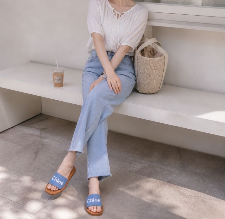 Chloe クロエ キッズ レディースOK フラットサンダル 23.5cm 箱付