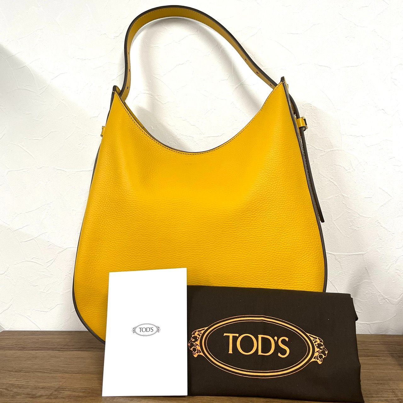 【Tod's】トッズ　オーボエ　レザー　バッグ　イエロー