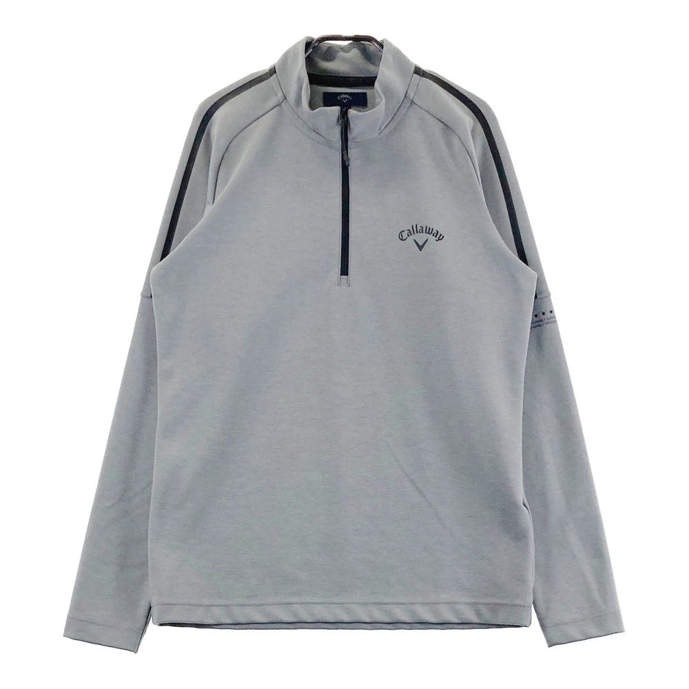サイズ：L CALLAWAY キャロウェイ ハーフジップ 長袖Tシャツ グレー系 [240101683368] ゴルフウェア メンズ ストスト