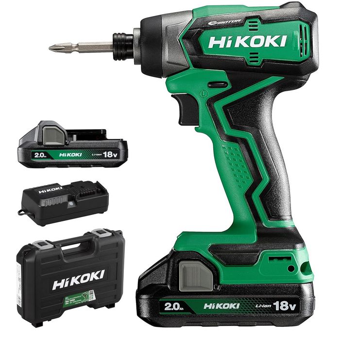HiKOKI(ハイコーキ) 18V インパクトドライバー WH18DD 2.0Ahバッテリー 