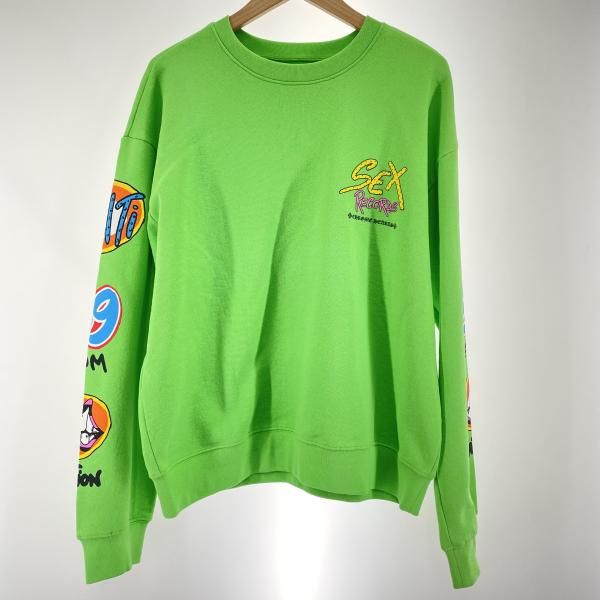 【中古】CHROME HEARTS マッティ クルーネックスウェット サイズL 緑 クロムハーツ[91]
