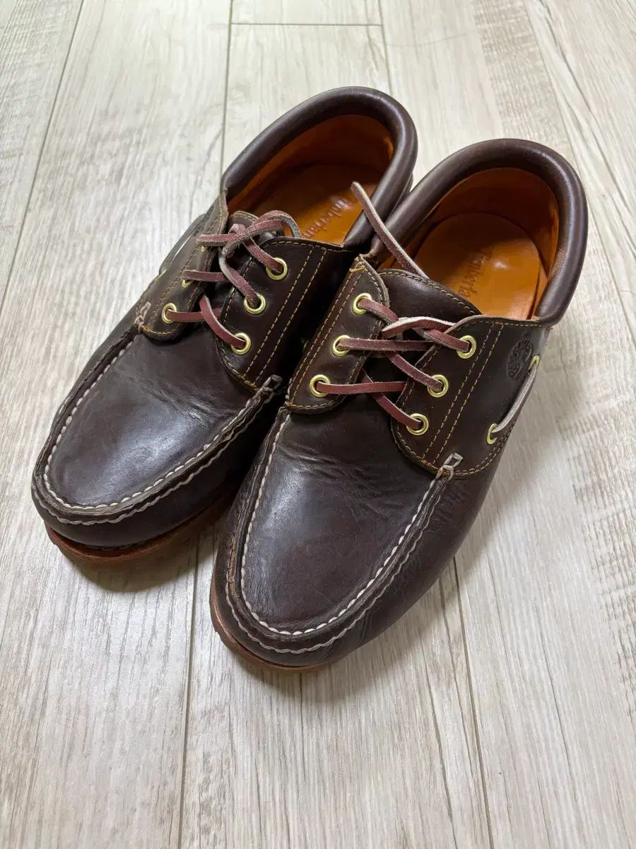 Timberland ティンバーランド 3アイ ボートシューズ ブラウン 265
