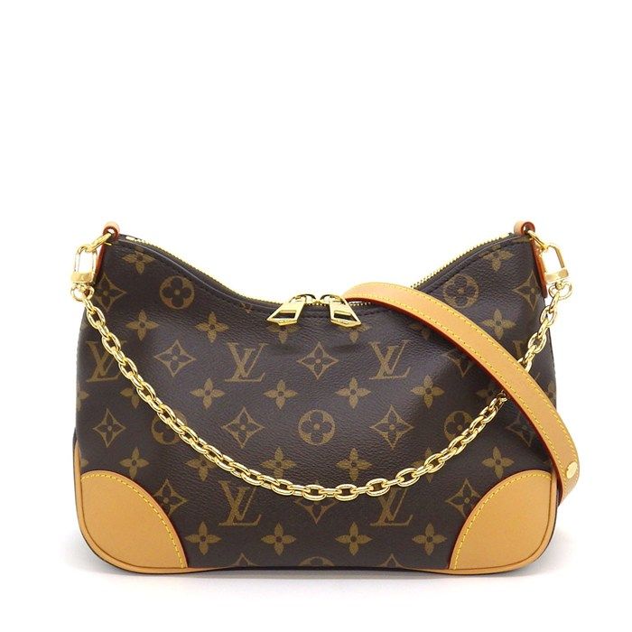 ルイ・ヴィトン LOUIS VUITTON ショルダーバッグ ブーローニュ PM M45832 ブラウン ナチュラル モノグラムキャンバス レザー 【中古】