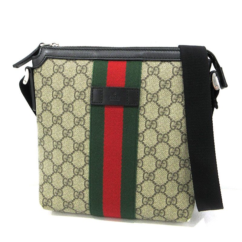 【三重本店】 中古 GUCCI | グッチ ショルダーバッグ シェリーライン 471454 GGスプリーム ベージュ系 【122】