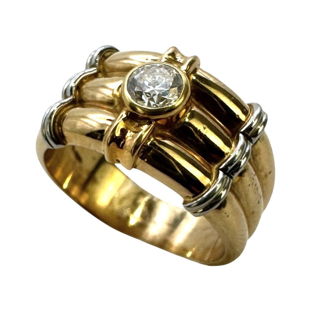 K18/Pt900 リング 17.0g D0.509ct 23号 メンズ ダイヤモンド アクセサリー ジュエリー 指輪【中古】 USED-AB【9356】