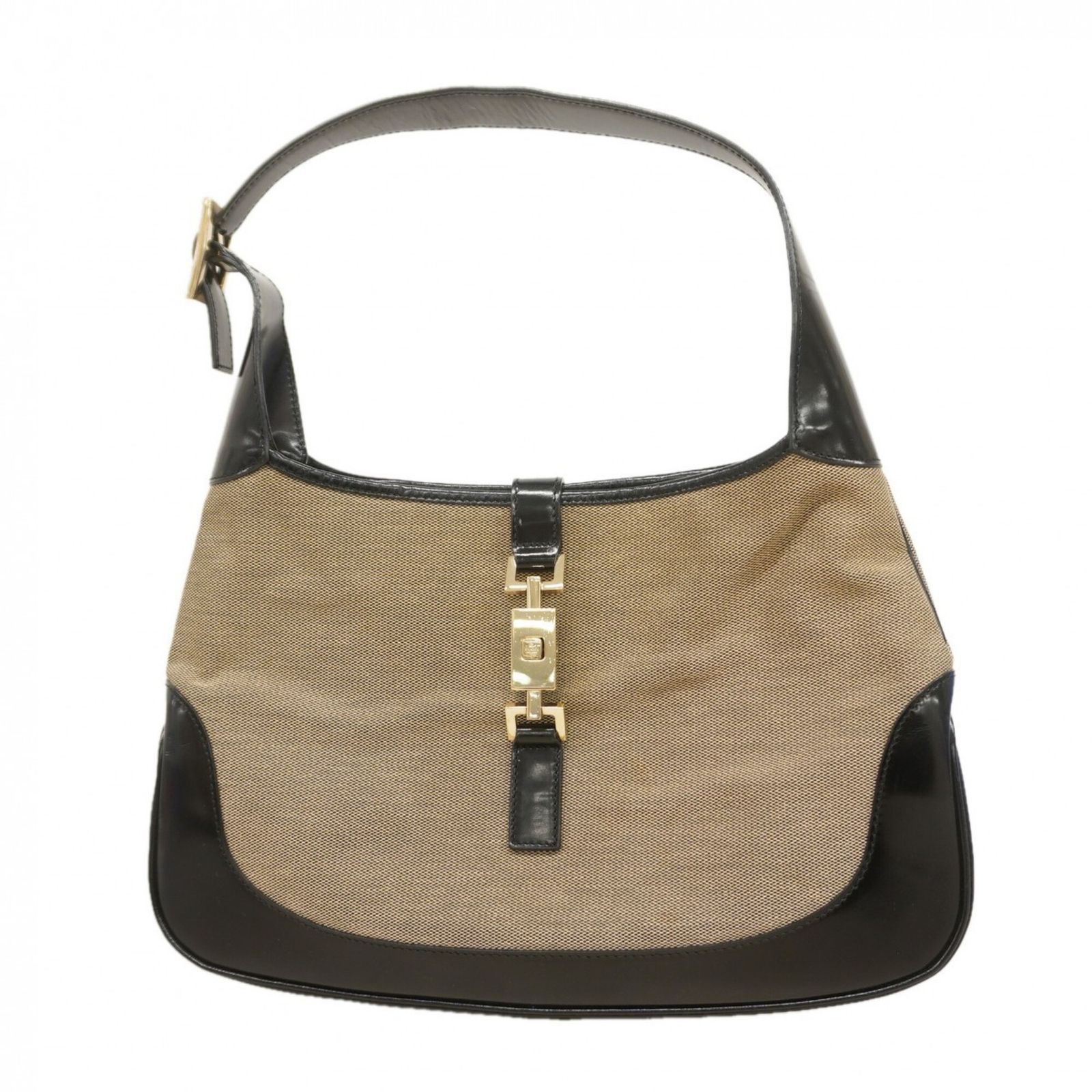 グッチ(Gucci) グッチ ショルダーバッグ ジャッキー 001 3306 キャンバス ベージュ ブラック シャンパンレディース
