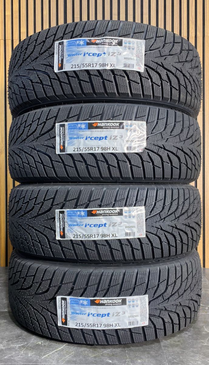 215/55R17 98H XL Hankook winter icept iz3 W636 新品 スタッドレスタイヤ 4本セット 2025年製 本州 四国 九州 送料無料 215/55/17 冬タイヤ