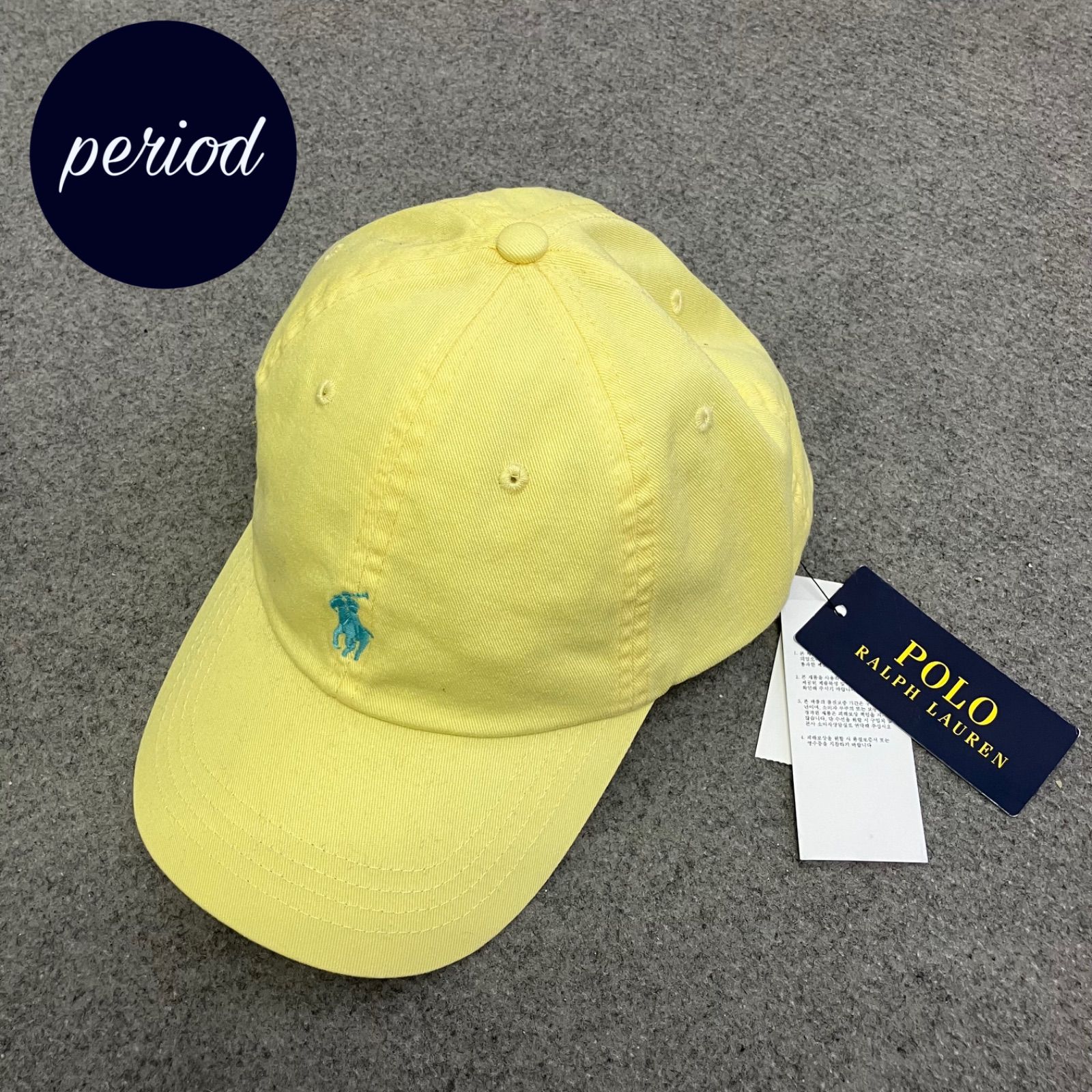 P3341 RalphLauren コットン　ロゴ　6パネル　キャップ　新品