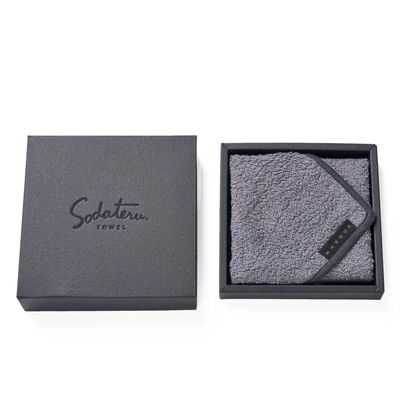 育てるタオル MARQUE プチカレ(ハンドタオル) エトゥープ(グレージュ) 25×25cm 綿100％ ボックス入り 2200000001375pms abf8bef7