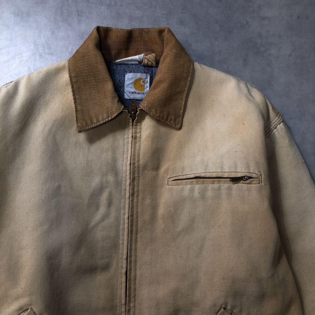 Carhartt デトロイトジャケット 80’s ベージュ GQ5423◇Carhartt：80's Detroit jacket◇ベージュ系 カーハート