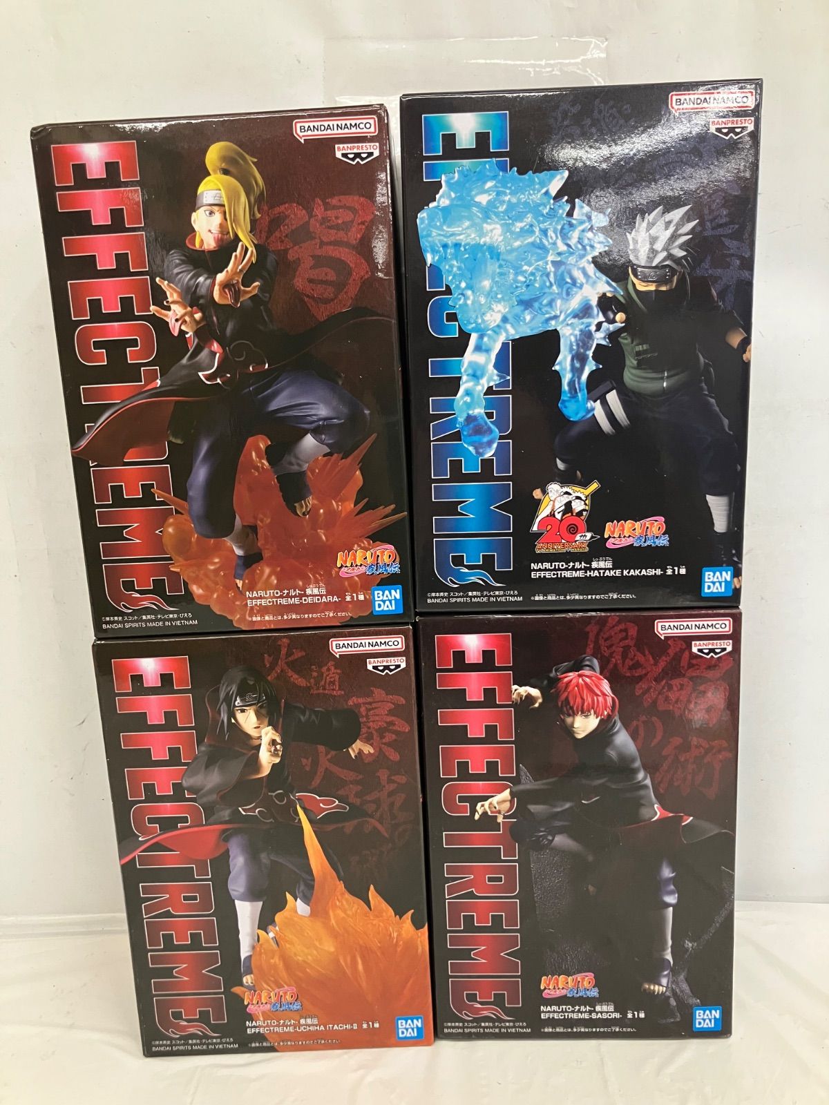 未開封 NARUTO ナルト 疾風伝 EFFECTREME DEIDARA 他 各種4個セット 