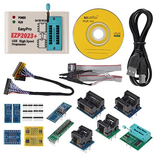 EZP2023 USB SPIプログラマーフルセット + 12アダプターサポート 24 25 93 95 EEPROM Flash Bios Windows EZP2019対応 (USBプログラマー + 12アダプター)so 8ff19a5f
