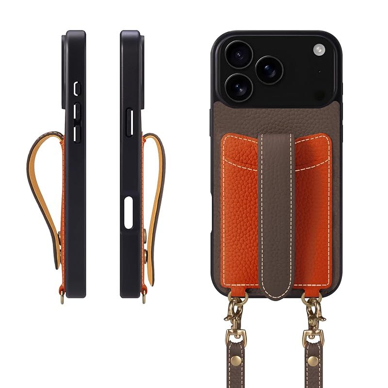 【新品】 COGURE 互換 iPhone 17 ProMax ケース 本革 COPGC エトープ+オレンジ 0 9,890円